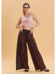 Ethnic Trousers with Elastic Waist and Tie Detail 4470